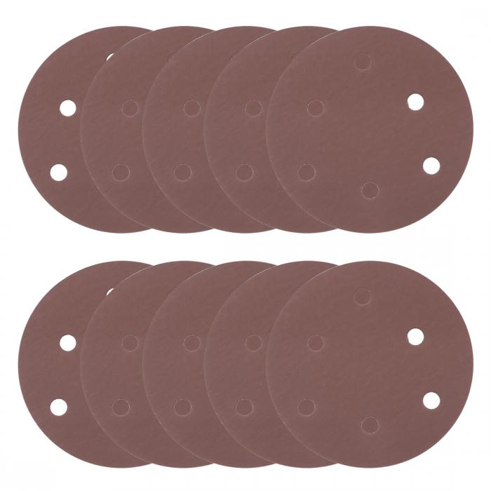 uxcell サンディングディスク 紙やすり サンドペーパー 6穴あき 外径125mm 2000グリット フロッキングサンドペーパー 10枚入