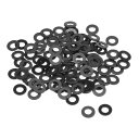 uxcell 平ワッシャー 5mm ID ねじボルト用 外径10mm 厚さ1mm ナイロン 100個入り(4)