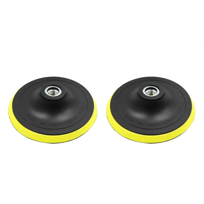 uxcell カー ポリッシング プレート 127mm カー 自動車 M14x2.0 パッド バッキング プレート フック ル..