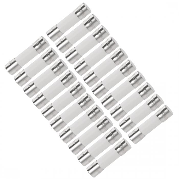 uxcell セラミックカートリッジヒューズ ニッケルメッキブラス製エンドキャップ 即効性のある設計 高速ブローヒューズ 15A 250V 5x20mmスローブロー 20個入り