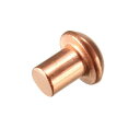 uxcell 銅ソリッドリベット 4 mmx5 mm ラウンドヘッド ソリッド銅リベットファスナー 航空機リベット 50個入り(4)