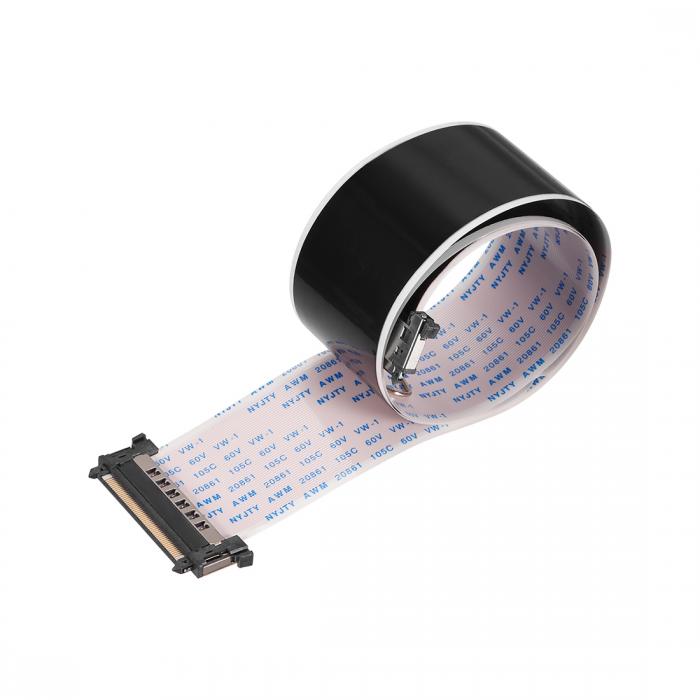 uxcell フレキシブルフラットケーブル フレキシブルリボンケーブル ブルー シルバーグレー PE 51ピン 0.5mmピッチ 500mm FPC FFC 液晶テレビカーオーディオ用 DVDプレーヤー用 ノートパソコン用(Aタイプ)