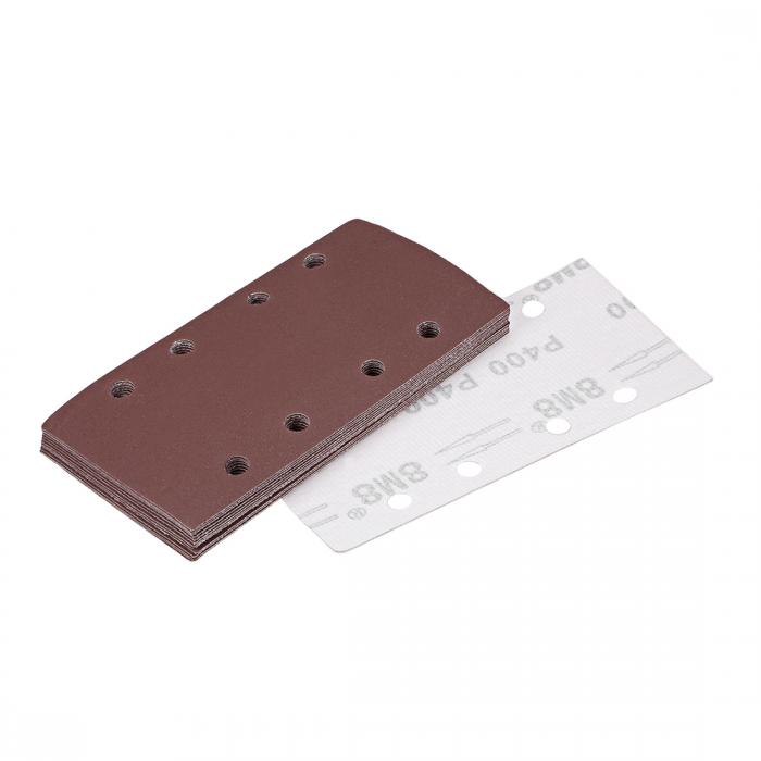 uxcell フックとループサンディングシート ウェット ドライサンドペーパー 400グリット 8ホール 酸化アルミニウム 15個入り