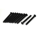 uxcell 六角穴付きボルトセット ナベ頭ネジ M8x80mm 10.9合金鋼 ナベ頭 機械ボルト 10個入り(4)