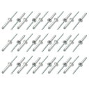 uxcell ブラインドリベット アルミ製 シルバートーン アルミ製リベット 5mmx25mm 30個入り