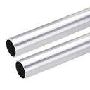 uxcell 6063アルミニウム?丸管?28mm外径?25mm内径?300mm長さ?シームレスストレートチューブ?2個
