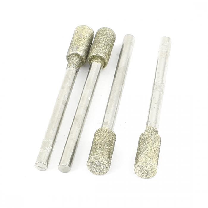 uxcell ダイヤモンドバー 研削砥石 セラミックゴム砥石 研削マウントポイント シルバートーン 3.0mm x ..