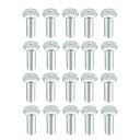 uxcell ねじポスト リベット 六角ソケットヘッド インサートナット ニッケルメッキ M6x22 mm 20個