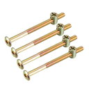 uxcell 家具ボルトナットセット 六角穴付きネジ ナット付き ベッド ヘッドボード 椅子用 M6x80 mm ねじ長さ58 mm 4セット