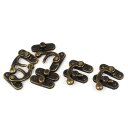 uxcell ジュエリーケースギフトボックス ロックラッチバックルクラスプ 32x27 mm ブロンズトーン 5個