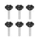 uxcell Clamping Screw Knob , Plum Hex Shaped Grips Star Knob M6 × 40mm Male Thre...