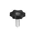 uxcell Clamping Screw Knob , 38mm Dia Plum Hex Shaped Grips Star Knob M8 × 16mm ...