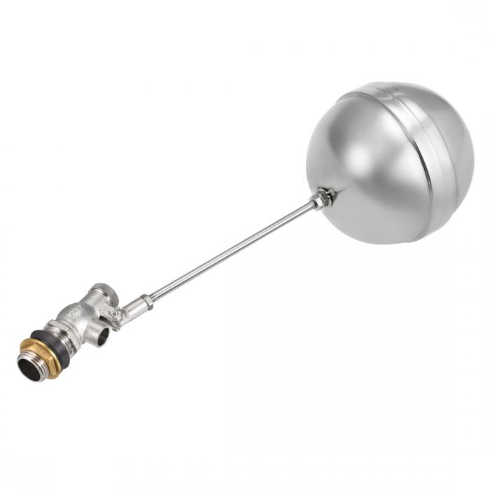 uxcell フロートボール バルブ シルバートーン メタル