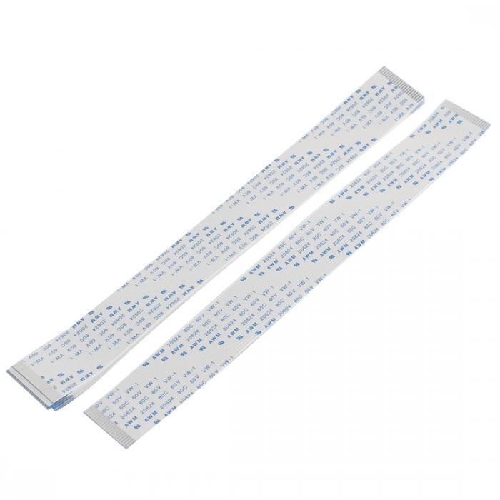 uxcell 柔軟フラットケーブル データケーブル ホワイト Aタイプ 10個入 22ピン