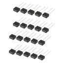uxcell マイクロヒューズ DIPマウント ブラック T3.15A 3.15A 250V 20個入