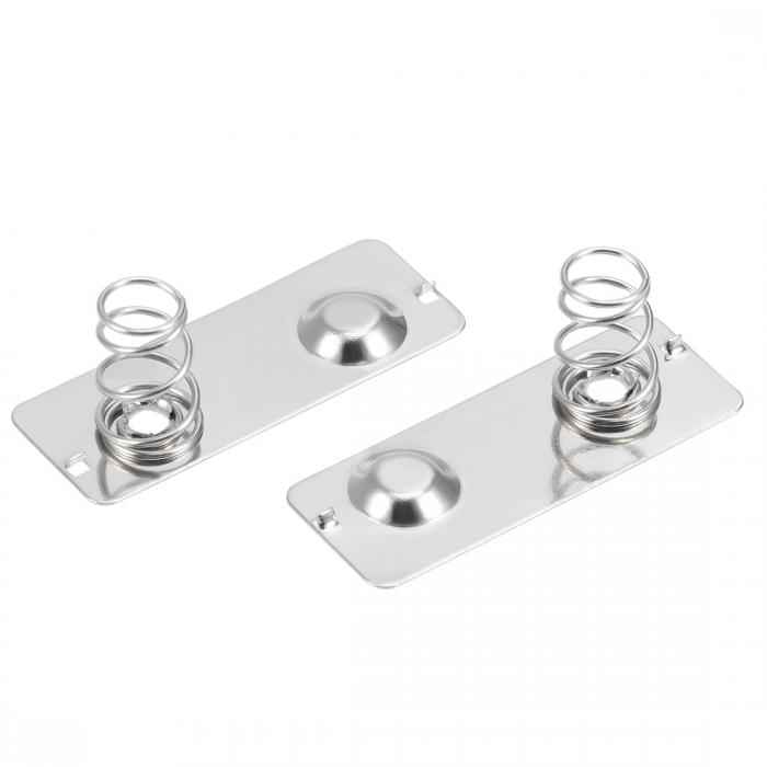 uxcell バッテリースプリングプレート AAバッテリー 正-負変換 スプリングコンタクト ニッケルメッキプ..