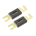 uxcell ブレードヒューズ フラットパネルマウント 長方形 システムリングターミナル 電気的保護 50A DC 32V 2個入り