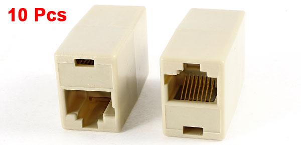 uxcell RJ45 アダプタ RJ45 8P8C メス→メス コネクタ 10個入り