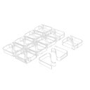 uxcell テーブルクロスクリップ テーブルクロス止め テーブルクロスストッパー プラスチック 2-3.5cm天板対応 クリア しっかり クロス固定 滑り止め 20個|詳細画像