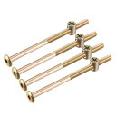 uxcell 家具ボルトナットセット 六角穴付きネジ ナット付き ベッド ヘッドボード 椅子用 M6x100 mm ねじ長さ50 mm 4セット