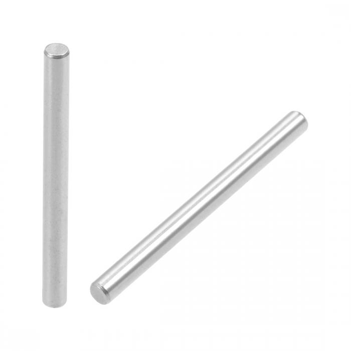 uxcell ダウエルピン 304ステンレス鋼 棚ペグ サポートシェルフ シルバートーン 3 mmx35 mm 50個