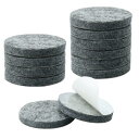 uxcell フェルトパッド 家具用 円形 25mm 自己接着 滑り止め フロア プロテクター 12個入り