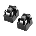 uxcell スターターリレー 冷蔵庫スターターリレー 4.7 Ohm 4 ピン ブラック 2個入り
