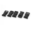 uxcell クイックリリースバックル プラスチック製 サイド クラスプ 20mm 5個 ブラック 28g