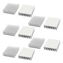 uxcell 10個 アルミニウムヒートシンクキット 28x28x8mmミニVRMヒートシンククーラーヒートシンク 3Dプリンター ステッピングモーター ステッ...