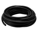 uxcell コルゲートチューブ 配線整理 外径10mm 電気配線用 ブラック 12.5M