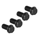 uxcell 六角フランジボルト 左手スレッド M7x16mm グレード8.8 炭素鋼 ブラック 4枚入り