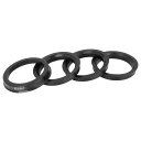 X AUTOHAUX ハブリング ハブセントリックリング 67.1mm/54.1mm プラスチック ブラック 4個入り