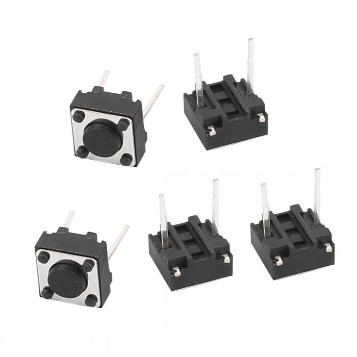 uxcell ȥå ܥ󥹥å 6mmx6mmx4.3mm ѥͥ PCB ִŪ ץå ܥ 2ԥ DIP 5