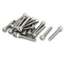 uxcell 六角穴付きボルト 304ステンレス M6 x 35mm DIN912 シルバートーン 18個入り