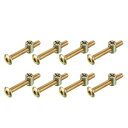 uxcell 家具ボルトナットセット 六角穴付きネジ ナット付き ベッド ヘッドボード 椅子用 M6x45 mm 8セット
