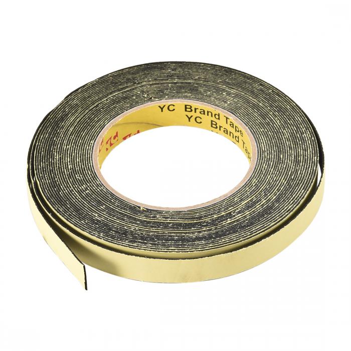 uxcell スポンジテープ EVA片面シーリングフォームテープ 長さ10 M 幅15mm 厚さ1mm ブラック