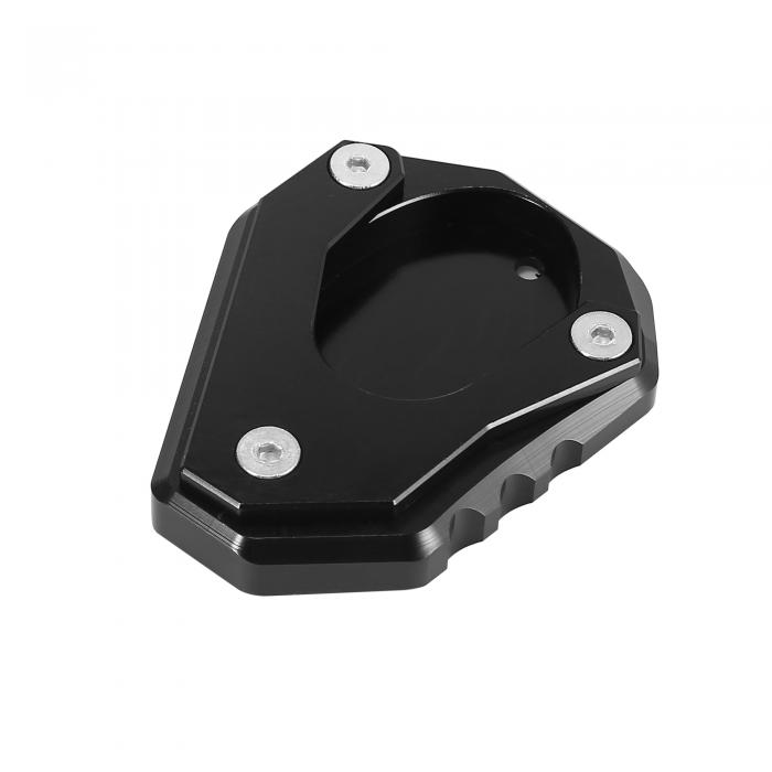 F FIERCE CYCLE サイドスタンド 拡張パッド CNCアルミニウム合金 オートバイ ブラック Kawasakiに対応 ..