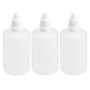 uxcell プラスチックドロッパーボトル プラスチックスポイトボトル 100ml 3.4オンス シール液ボトル 3個入り