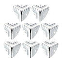 uxcell 金属 ボックスコーナープロテクター エッジプロテクター シルバートーン 22 x 22 x 22mm-8個