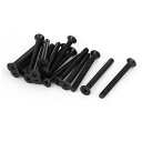 uxcell 六角穴付きボルト ソケットヘッドキャップネジ 六角ソケット 金属 ブラック M5 x 50mm 20個入り(4)