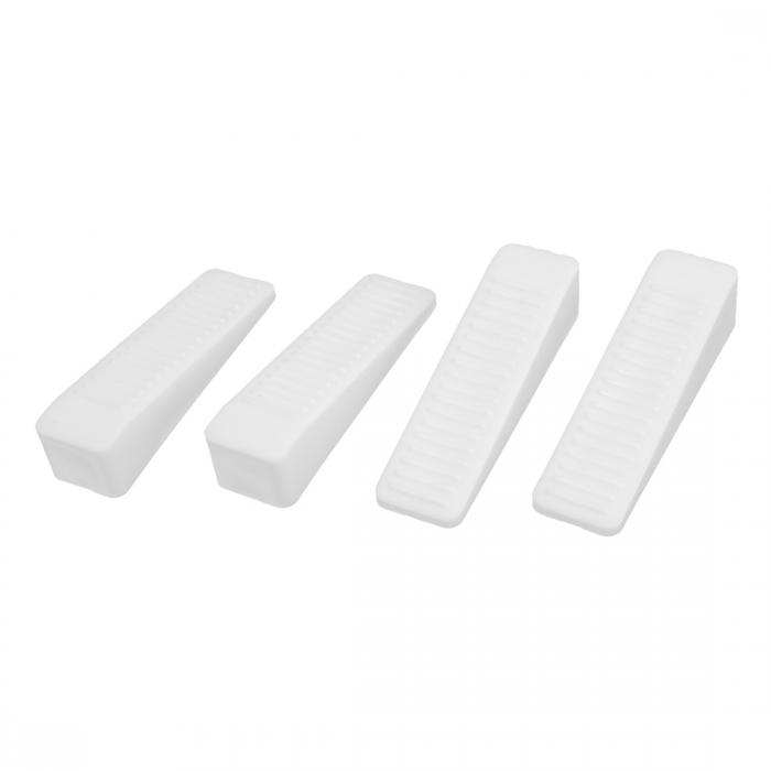 uxcell ドアストッパー 滑り止めドアストッパー 4個入り ホワイト ゴム 6.5x1.8x1.5cm