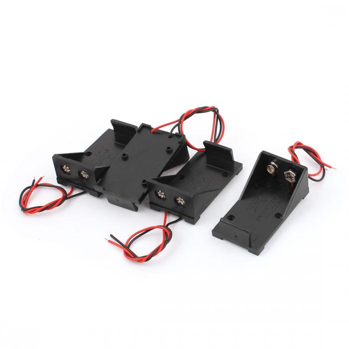 uxcell バッテリーホルダー プラスチックハウジング 9Vバッテリーホルダー 収納ケース ボックスコンテ..