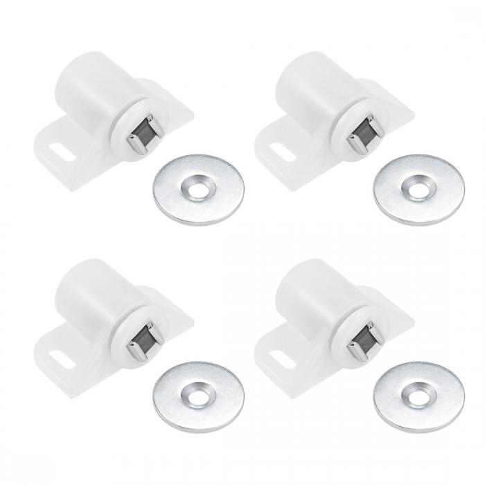 uxcell マグネットキャッチ キャビネット＆ドア用 マグネットキャッチ キャビネットハードウェア 継手 戸棚 引き出し ホワイト 4個