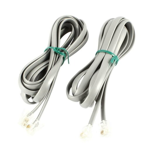 uxcell 電話ケーブル モジュラーケーブル 電話線 コネクタ 長さ2m RJ12 - RJ12 6P6C オス 2本入り uxcell 電話ケーブル モジュラーケーブル 電話線 コネクタ 長さ2m RJ12 - RJ12 6P6C オス 2本入り