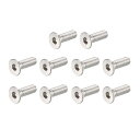 uxcell 皿ボルト ネジボルト 六角穴付きボルト 皿フラットヘッド 304ステンレス鋼 M3×10mm 100個