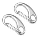 uxcell スプリングゲートスナップフック 30mm 304ステンレス鋼 DIYクラフトキーホルダー用 2個入り