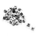 uxcell タクトスイッチ プラスチック 金属 瞬時 直角 6mm x 6mm x 5mm 30個入り