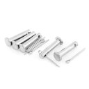 uxcell クレビスピン フラットヘッド ファスナー M6x25mm 304ステンレス鋼 5セット
