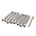 uxcell 六角穴付ボルト ステンレス全ネジ ヘッド キャップネジ M5x40mm 304 ステンレス鋼素材 15枚入り(4)