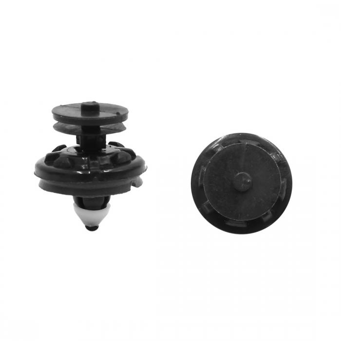 uxcell プラスチックリベット アウディに対応 クリップ バンパーフェンダーファスナー ブラック 6Q0868243 8mm 10個入り(2)